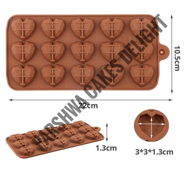 Chocolate Mould - 15 In 1 Heart Pinata Mould