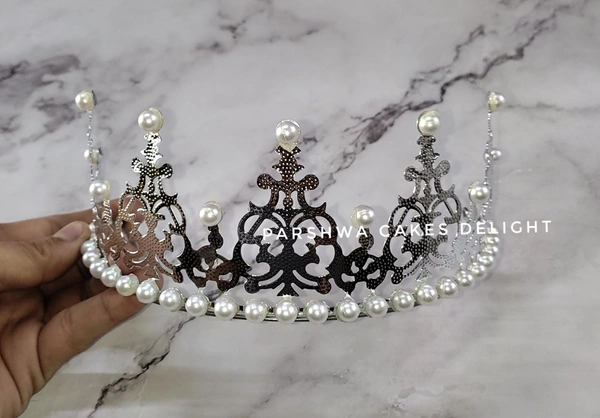 Half Diamond Crown - Silver, 1 Pc, Delight 1