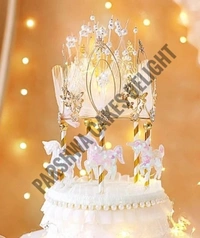 Imported Net & Pearl Metal Crown - 1 Pc