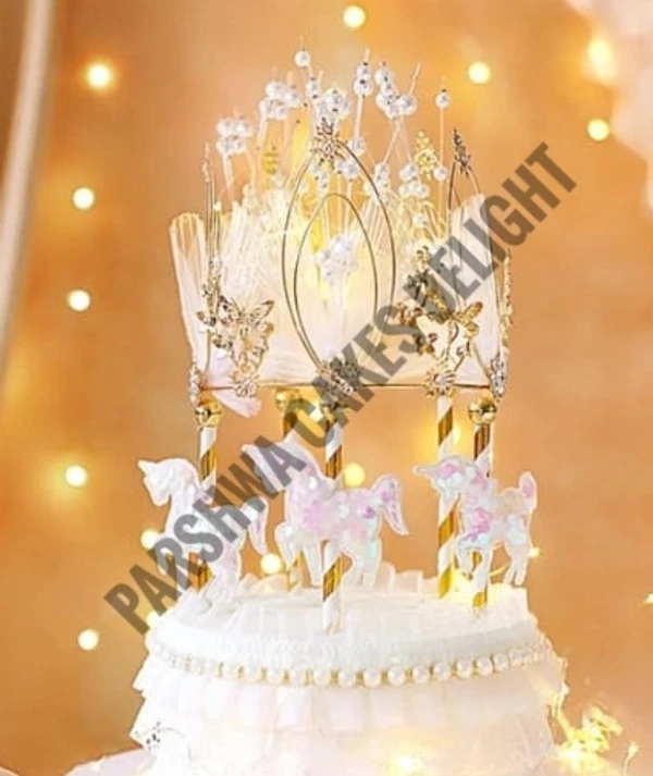 Imported Net & Pearl Metal Crown - 1 Pc