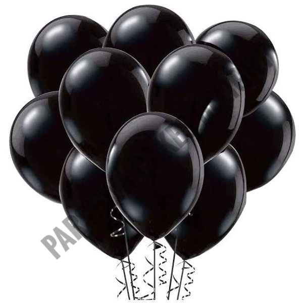 Metallic Baloons - Black, 1 Pack Of 25 Pcs