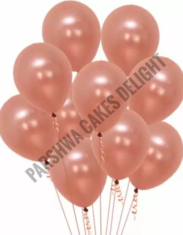 Metallic Baloons - Rose Gold, 1 Pack Of 25 Pcs