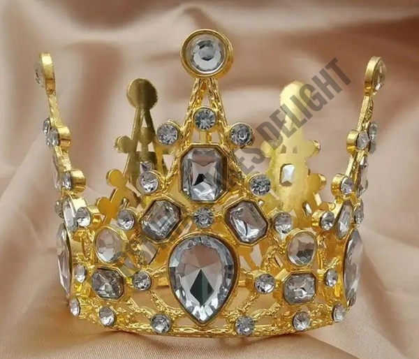 Metal Cake Crown - Gold, Delight 5, 1 Pc