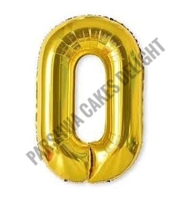 Numerical Foil Baloon - No 0, 16 Inches