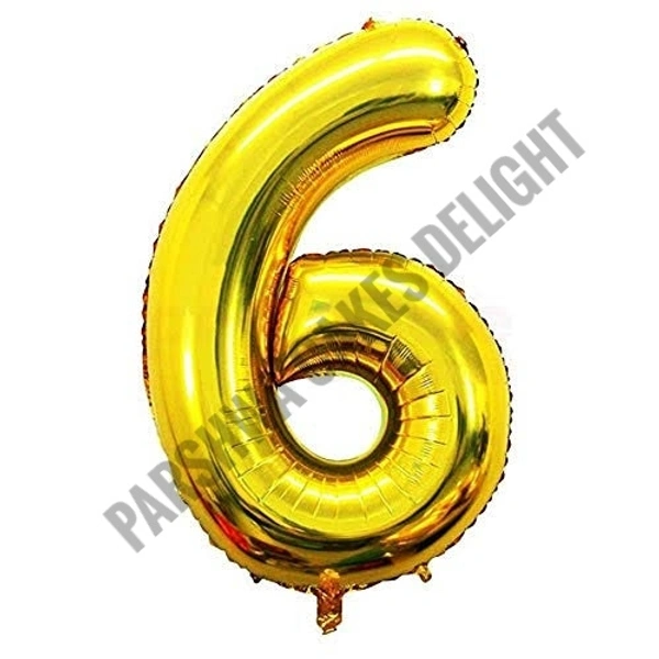 Numerical Foil Baloon - No 6, 16 Inches