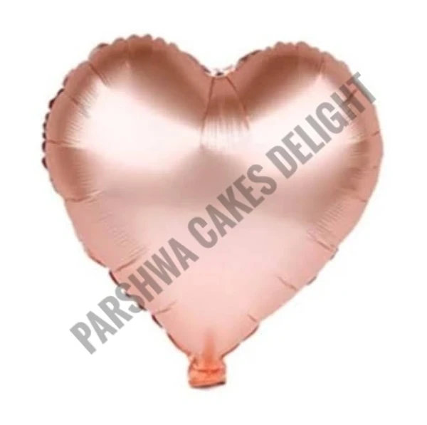 Foil Heart Baloon - Rose Gold, 1 Pc, 18 Inches