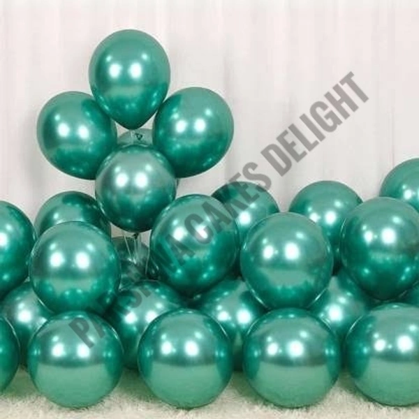 Chrome Baloons - Green, 1 Pack Of 50 Pcs