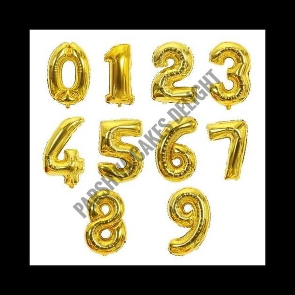 Numerical Foil Baloon Set - No 0-9, 16 Inches