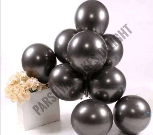 Chrome Baloons - Black, 1 Pack Of 50 Pcs