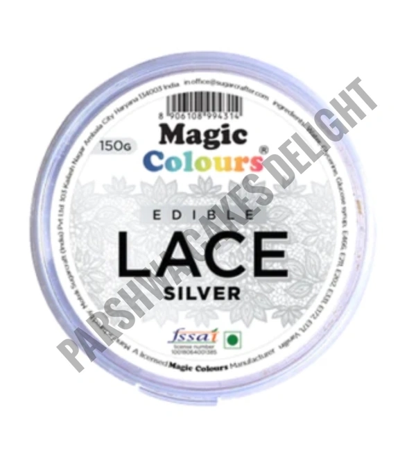 Magic Colours Edible Lace Paste - Silver, 150g