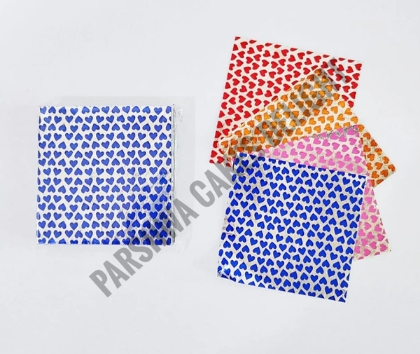 Aluminum Cut Foil Chocolate Wrapper - Small Hearts, 8*8 Cm