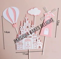 Castle & Cloud - Pink, 4 Pcs Set