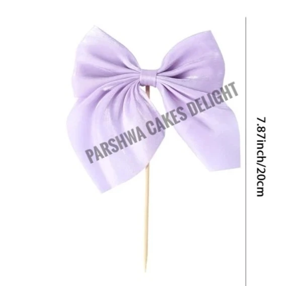 Ribbon Cake Topper - 1 Pc, Purple