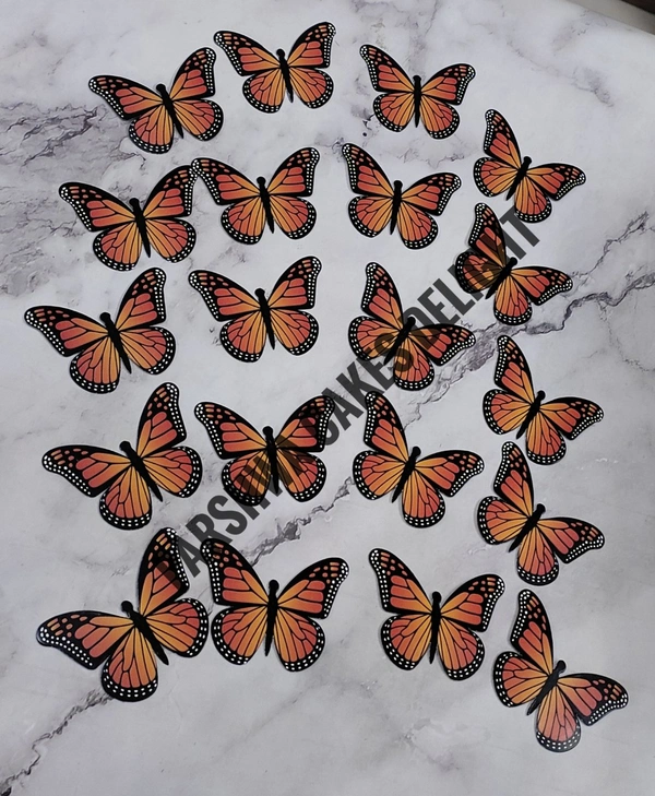 Non Edible Butterfly - Approx 20 Pcs, Delight 14, Orange