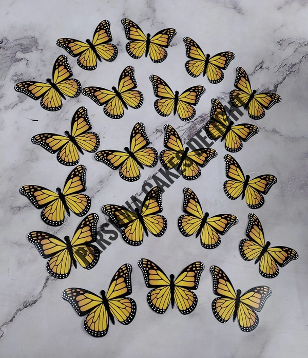 Non Edible Butterfly - Apporx 20 Pcs, Delight 15, Yellow