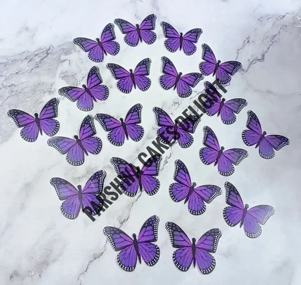 Non Edible Butterfly - Approx 20 Pcs, Delight 17, Purple