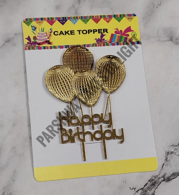 ACRYLIC TOPPER HB - 114, 5 Inches, Gold