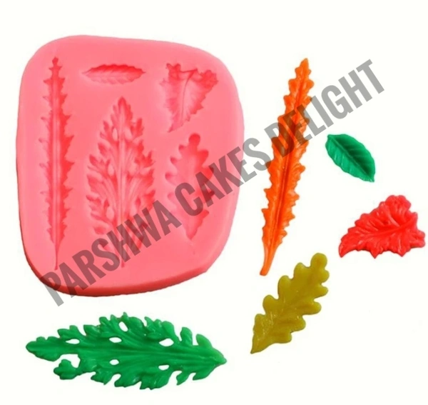 Leaf Fondant Mould - 5 In 1