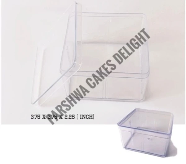 Dream Cake Tub With Lid  - 12 Pcs Pack, Square