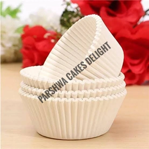 Chocolate Paper Liner - White, 100 Pcs, 8 Cm