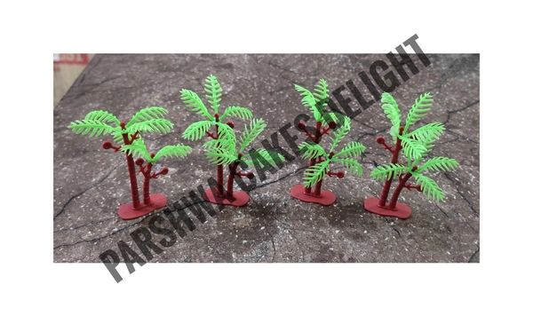 Artificial Tree For Cake Decoration - 4 Pcs Pack, 7 Cm