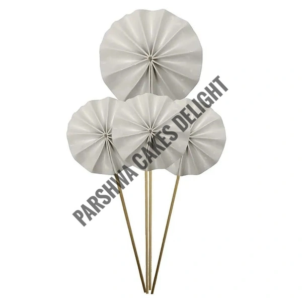 Paper Fans For Cake Decoration - Delight 1, 4 Pcs