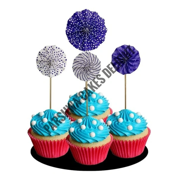 Paper Fans For Cake Decoration - Delight 5, 4 Pcs