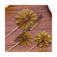 Paper Fans For Cake Decoration - 4 Pcs, Delight 9