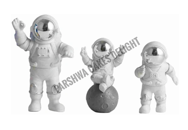 Astronaut Toy Set - 3 Pcs, Silver