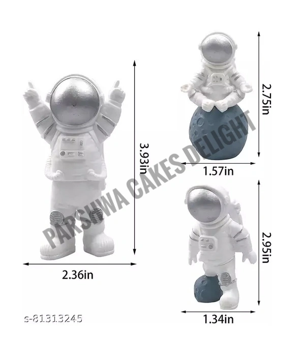 Astronaut Toy Set - 3 Pcs, Silver