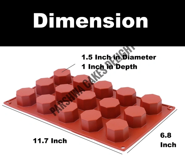 Silicone Cake Mould - 15 In 1, Octagon