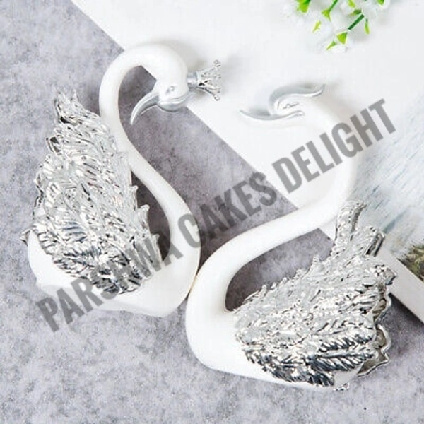 Swan Toy Set - 2 Pcs, Silver