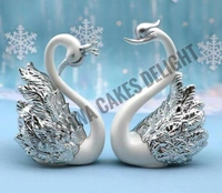Swan Toy Set - 2 Pcs, Silver