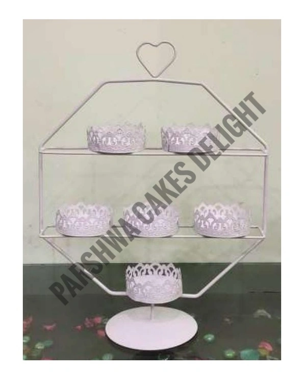 CUPCAKE STAND  - White, 6 Pcs