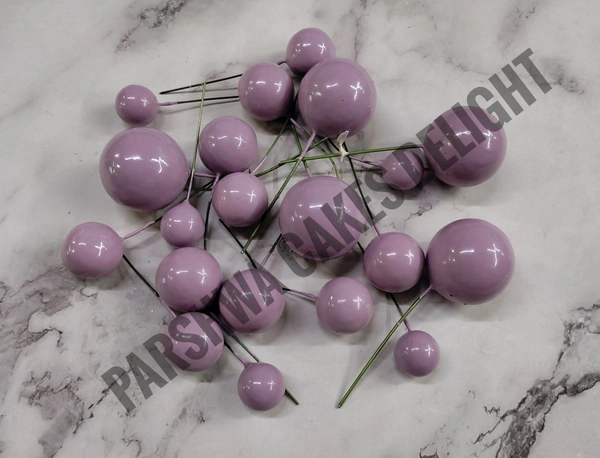 IMPORTED FAUX BALLS - 2Cm - 2.5Cm - 3Cm - 4Cm, LIGHT PURPLE