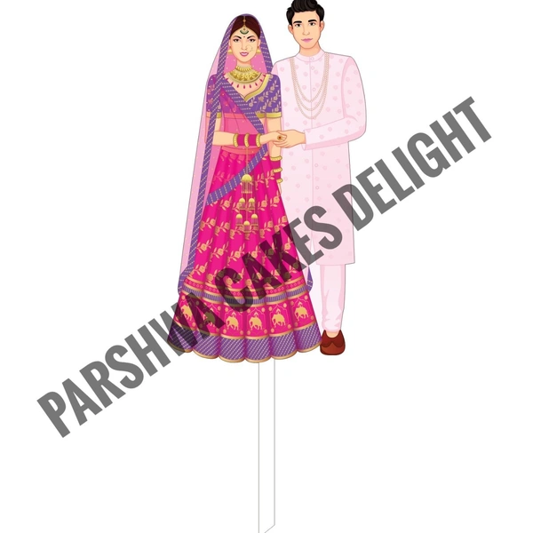 Acrylic Couple Topper - Delight 15, 5 Inches