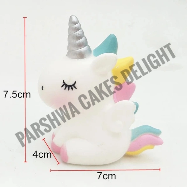 Unicorn Miniature Toy - White, 1 Pc