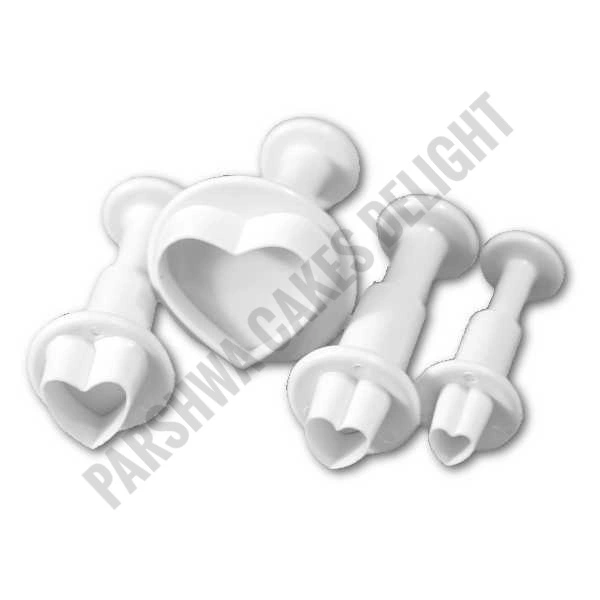 Heart Plunger Cutter - 4 Pcs