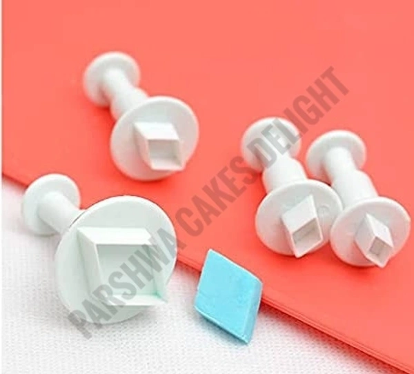 Diamond Shape Plunger Cutter - 4 Pcs