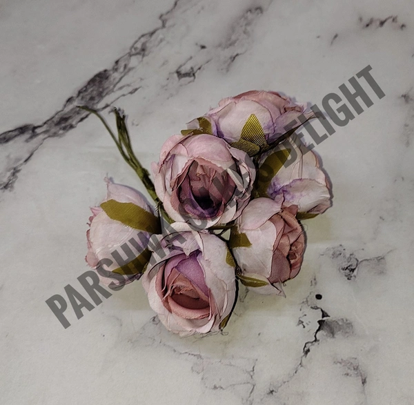 Dry Rose Flower - Delight 330, 6 Pcs Bunch