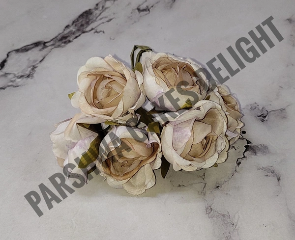 Dry Rose Flower - Delight 337, 6 Pcs Bunch