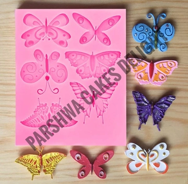 Butterfly Fondant Mould  - 6 In 1