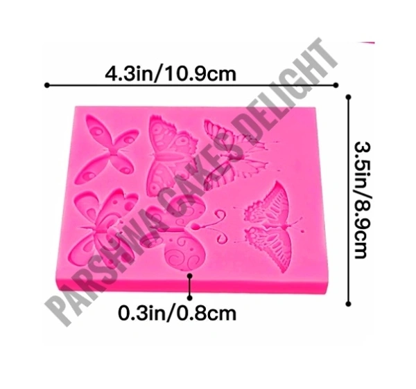 Butterfly Fondant Mould  - 6 In 1