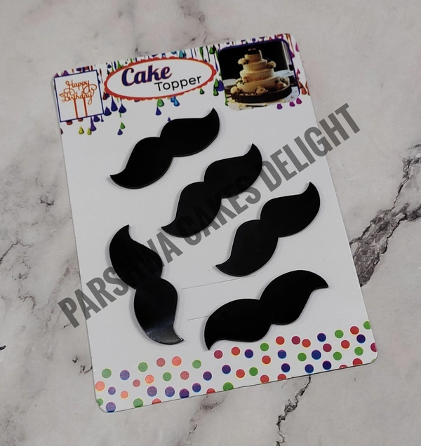 ACRYLIC MOUSTACHE - 5 PCS PACK