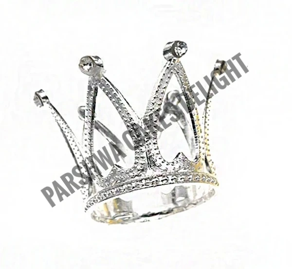 Mini Metal Cake Crown - Silver, 1 Pc, Delight 3