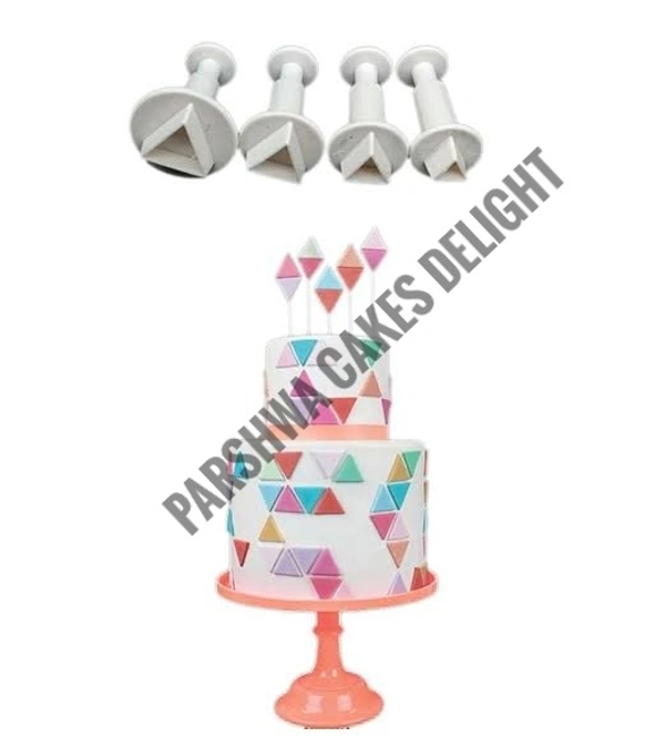 Triangle Shape Plunger Cutter - 4 Pcs