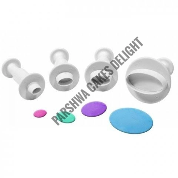 Oval Shape Plunger Cutter - 4 Pcs