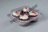PVC CUPCAKE BOX - 10 Pcs Pack, 4 Cavity