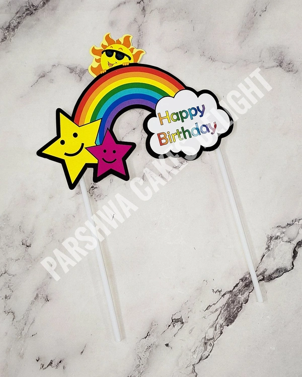 Rainbow Topper For Cake - Delight 1, 1 Pc