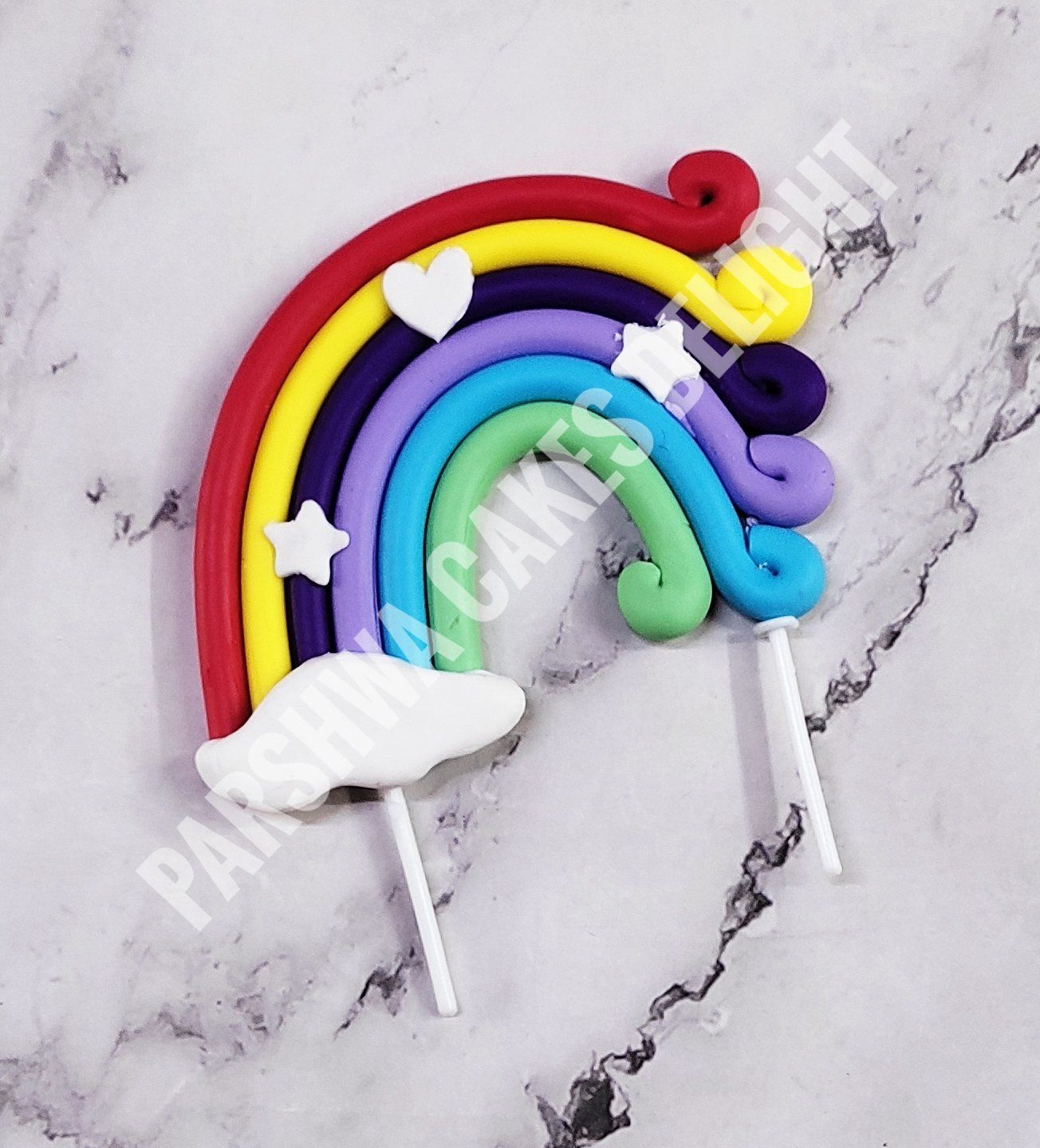 Rainbow Cake Topper | Summer Party Cake Topper